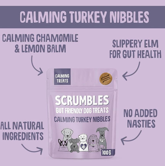 Scrumbles Calming Turkey Dog Treats 100g