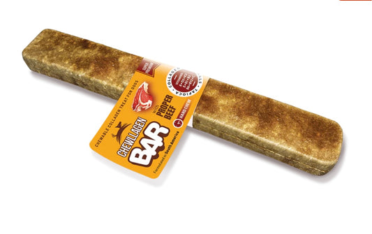 Chewllagen BAR 10" Beef Large Long Lasting Dog Chew Treat Grain Free