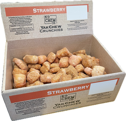 Strawberry Yak Crunchie Bite Chew Dog Treat