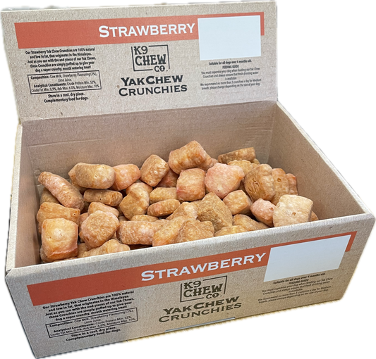 Strawberry Yak Crunchie Bite Chew Dog Treat