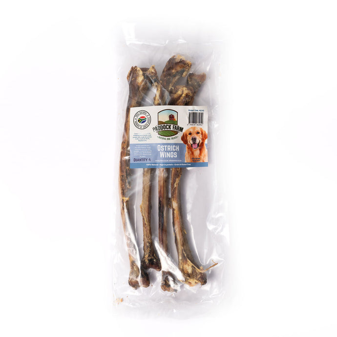 Ostrich Wing 4 Pack Natural Dog Treat