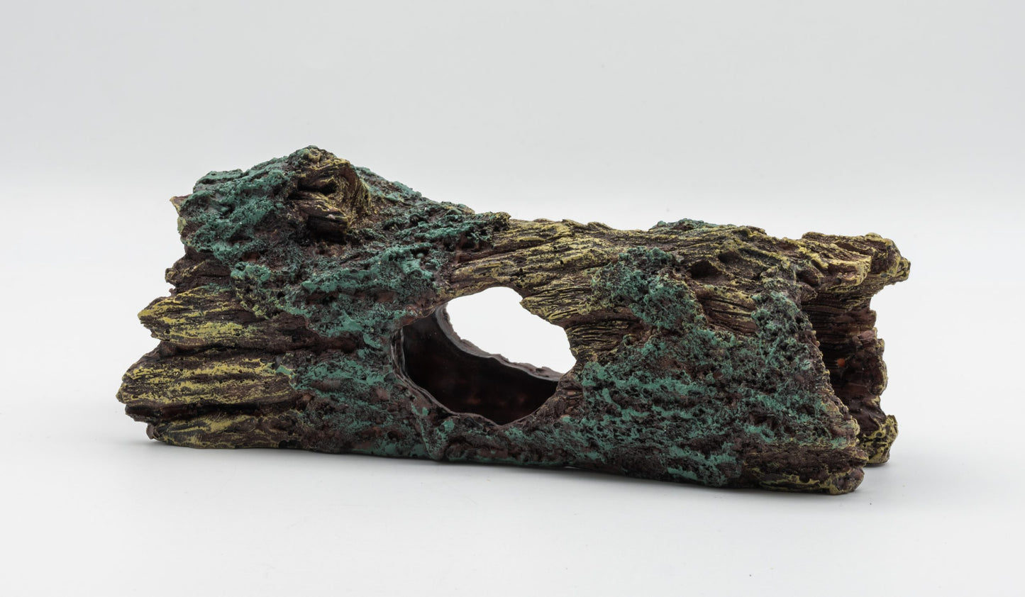 Pro Rep Dark Wood Log Hide Med 18.5x7x7.2cm