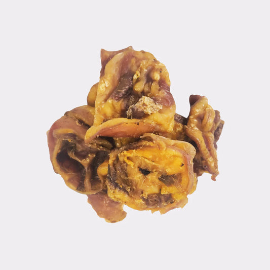 Bulk 1kg Bag Pork Crunch Ball - Ear Inner Strip Pieces Natural Dog Treat